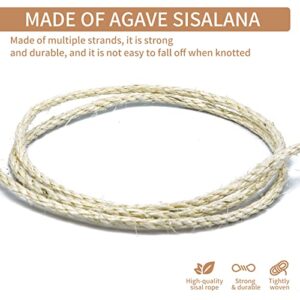 Cat Sisal Rope 164-Feet 4mm for Scratcher Repair and Replace Scratching Post, DIY Hemp Twine Rope for Cat Tree Tower Carpet Mat Kicker House, Pet Toy, and Crafts Gardening Home Decorating