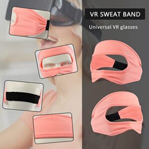 VR Eye mask Headband 4 Pieces Breathable Sweat-Absorbing Stretch mask for VR Exercise, Supernatural Virtual Reality Headset VR Equipment Accessories, Headband for Men and Women Home