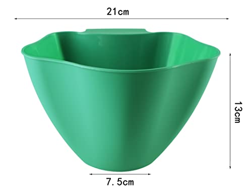 Cute Countertop Compost Bin Hanging Trash Can, Garbage Container for Kitchen/Bedroom/Office/Garage, Cabinet Counter Mounted for Easy Collection of Food Scraps (Dark Green)