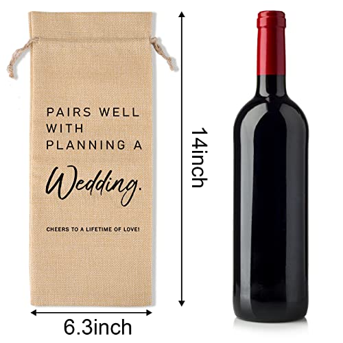 BDANTUMBLER Wedding Gifts Wine Bag Engagement Gift Wedding Planning Gift Bridal Shower Gift Pairs Well with Planning a Wedding Wine Bag Mr and Mrs Gifts Drawstring Gift Wine Bag