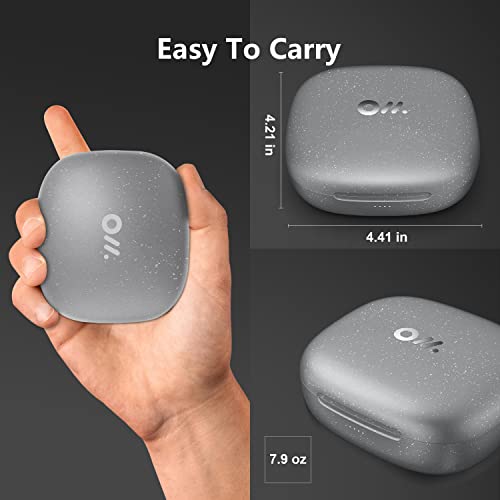 Oladance Open Ear Headphones Travel Charging Case - Extra 78.4 Hours Playtime with Built-in 2550mAh Large Capacity Battery, Protective Smart Case for Travel and Outdoor Activities- Grey（No Earbuds）