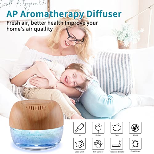 ap airpleasure 2-Pack Water-Based Purifier Air Washer, Air Revitalizer & Fresh Aire Freshener, Air Fresher with 7 LED Color Changing Mood Light for Rooms