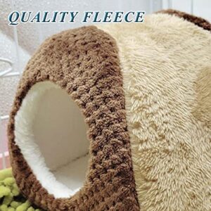 Oncpcare Cozy Ferret Bed Guinea Pig Cave Bed Tent Fleece Rat Hideout House Nest Cage Accessories for Chinchilla Squirrel Hedgehog