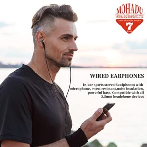 MOHADU Earphones Wired Earbuds with Microphone Wired in-Ear Headphones Magnetic Noise Canceling 3.5mm Earbuds for Xiaomi,Huawei,Samsung,LG etc Wired Earphones