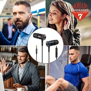 MOHADU Earphones Wired Earbuds with Microphone Wired in-Ear Headphones Magnetic Noise Canceling 3.5mm Earbuds for Xiaomi,Huawei,Samsung,LG etc Wired Earphones