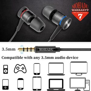 MOHADU Earphones Wired Earbuds with Microphone Wired in-Ear Headphones Magnetic Noise Canceling 3.5mm Earbuds for Xiaomi,Huawei,Samsung,LG etc Wired Earphones