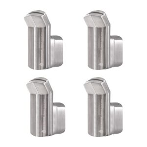 W AWESTEE Bathroom Towel Coat Robe Hook Holder 4 PCS SUS 304 Stainless Steel Silver Wall Mounted Heavy Duty