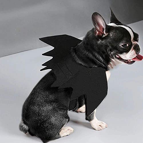 Dog Bat Costume, Halloween Pet Costume Bat Wings Cosplay Medium Dog Dress Up Accessories for Party