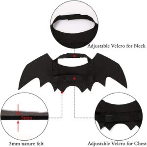 Dog Bat Costume, Halloween Pet Costume Bat Wings Cosplay Medium Dog Dress Up Accessories for Party