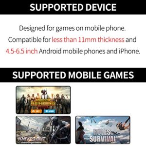 IFYOO Mobile Game Trigger, Mobile Gaming Controller Compatible with PUBGG/Fortnitee/Call of Duty Mobile, Z108 Aim & Fire Triggers for iPhone and Android Phone, 1 Pair with 2 pcs Finger Sleeves