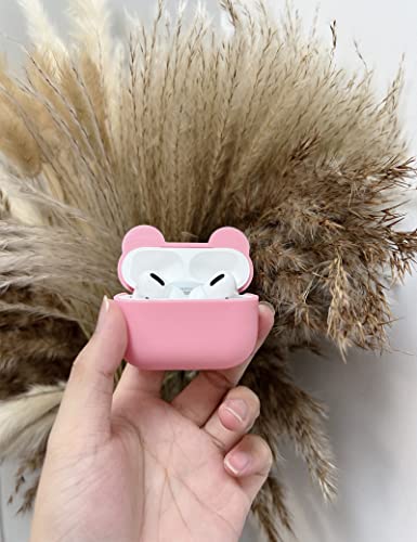 Cute Case Design for Apple AirPods Pro Anime Animal Cool Kawaii Cover Silicone Shell Anti-Fall Cases for AirPods Pro 2019 with The Carabiner for Men Women (Airpods Pro, Cute Piggy)