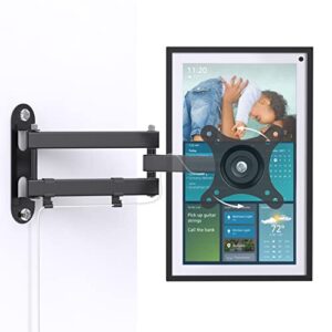 mount for echo show 15, letlar wall mount bracket for amazon echo 15 and 15"-30" monitor tvs, rotation tilt swivel and extend up to 16", mounting bracket with heavy duty arm holds up to 22lbs