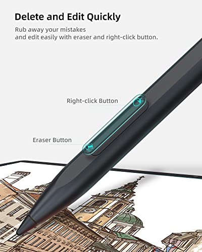 Metapen Stylus Pen M1 for Microsoft Surface (75-Day Battery Life,Smooth Writing),Work for Surface Pro X/9/8/7/6/5/4/3,Surface Go 3/Book 3/Laptop 4/Studio 2,ASUS VivoBook Flip 14 for Students&Doers