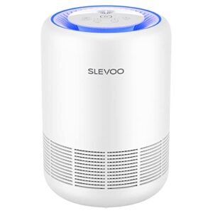 Slevoo HEPA Air Purifiers for Bedroom with Filter Replacement, H13 True HEPA Air Purifier for Home with Aromatherapy, Timer, 99.97% Effectively Clean Smoke, Dust, Pollen, Pet Dander, Odors