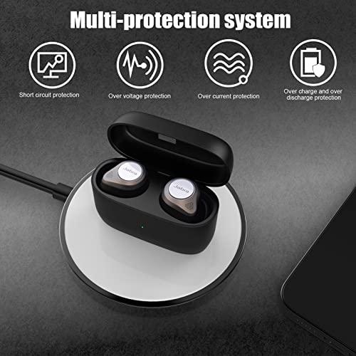 Replacement Charging Case Compatible with Jabra Elite 85t Wireless Charger Case with 700mAh Built-in Battery, Bluetooth Earphone Substitute Charging Case(85t Charger Case Only, Earbuds not Included)