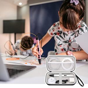 Elonbo 3D Pen Carrying Case for MYNT3D Professional Printing 3D Pen with OLED Display, Extra Mesh Pocket Fits ABS Plastic Filament, A/C Adapter, Black+Grey (Case Only! MYNT3D Not Included)