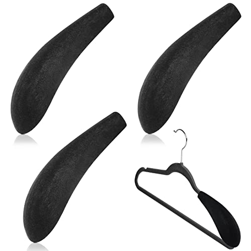 Velvet Hangers Shoulder Form Hanger Shoulder Shaper Black Hanger Pads Flocking and Plastic Hanger Shoulder Protectors for Velvet Flocking Hangers Measuring 0.2 Inch in Thickness (16)