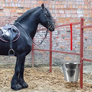 5 Pack Bucket Strap, Adjustable Water Bucket Strap Horse Supplies for Hay Nets, Bucket Hangers for Horses, Red Nylon Water Buckets Strap, Horse Stall, Outdoor Feeders, 22 Inch