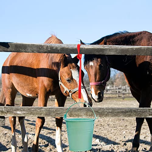 5 Pack Bucket Strap, Adjustable Water Bucket Strap Horse Supplies for Hay Nets, Bucket Hangers for Horses, Red Nylon Water Buckets Strap, Horse Stall, Outdoor Feeders, 22 Inch