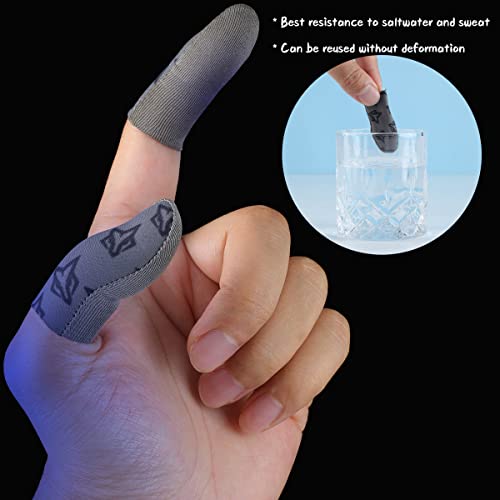 rinsfox Fox C1 Super Sensitive Mobile Game Finger Sleeves (4pcs) For PUBG Knives Out/Rules of Survival-Gray (Gray)