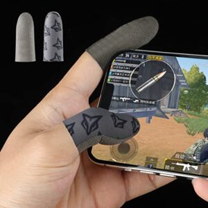 rinsfox Fox C1 Super Sensitive Mobile Game Finger Sleeves (4pcs) For PUBG Knives Out/Rules of Survival-Gray (Gray)