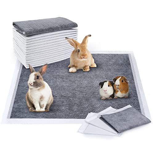 Leopinky Disposable Rabbit Pee Pads - Super Absorbent Disposable Cage Liners for Guinea Pig Pads, Hamsters, Chinchilla, Rabbits,Ferret Small Animals (M-48Count)