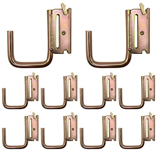 10 Pack E Track Square J Hook System, Heavy Duty J Hook Fitting W/Spring Fitting Attachments,Tie Down Anchor Points Pickup,Cargo Van,Enclosed Trailers,Semi-Trucks Trailer Hang Tools