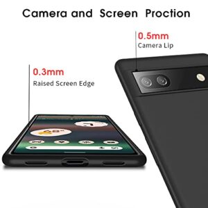 X-level Google Pixel 6A Case Ultra-Thin Slim Fit [Guardian Series] Phone Cases Soft Flexible TPU Matte Finish Coating Light Protective Back Cover for Pixel 6A-Black