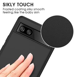 X-level Google Pixel 6A Case Ultra-Thin Slim Fit [Guardian Series] Phone Cases Soft Flexible TPU Matte Finish Coating Light Protective Back Cover for Pixel 6A-Black