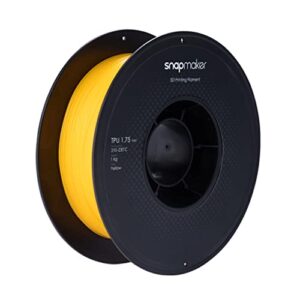 snapmaker pla 3d printer filament 1.75mm, 1kg spool (2.2 lbs) - dimensional accuracy +/- 0.03mm, fit most fdm printer (yellow)
