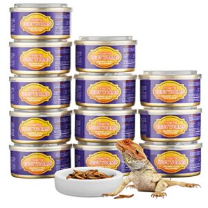 no 24 oz premium canned steamed juicy mealworms for reptiles, amphibians, birds -an alternative to live meal worms for bearded dragon,wild birds etc