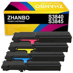 zhanbo remanufactured s3840 toner cartridge 11,000 pages 593-bcbc 593-bcbf 593-bcbe 593-bcbd replacement for dell 3840 s3840 s3840cdn 3845 s3845cdn printers
