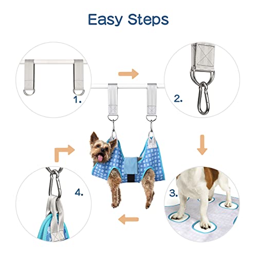 DoggyDobby Dog Grooming Hammock Harness, Pet Grooming Hammock for Cats & Dogs, Dog Sling for Nail Clipping/Trimming