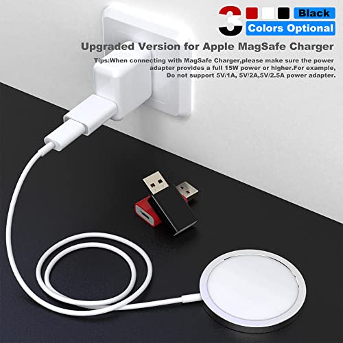 USB to USB-C Female Adapter Pack-2,Compatible with Apple Watch SE/7/8/Ultra MagSafe Charger,Type-C Charger Cable Converter for iPhone,MacBook,iPad,Samsung Galaxy,Google Pixel and More,Black