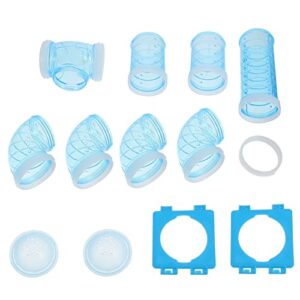 patkaw hamster tubes, 1 set hamster tunnels diy hamster cage accessories guinea pigs tunnel tube toys hamster hideout for small animals to exercise and play (blue)
