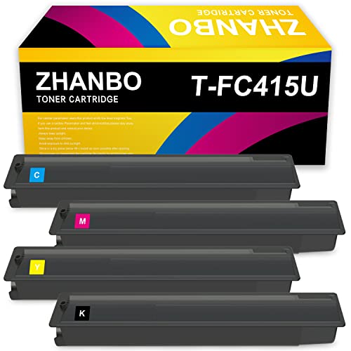 ZHANBO T-FC415U-K T-FC415U-C T-FC415U-M T-FC415U-Y Remanufactured Toner Cartridge T-FC415U Replacement forToshiba E-Studio 2515AC 3015AC 3515AC 4515AC 5015AC Printers 4 Pack