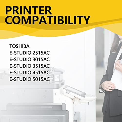 ZHANBO T-FC415U-K T-FC415U-C T-FC415U-M T-FC415U-Y Remanufactured Toner Cartridge T-FC415U Replacement forToshiba E-Studio 2515AC 3015AC 3515AC 4515AC 5015AC Printers 4 Pack