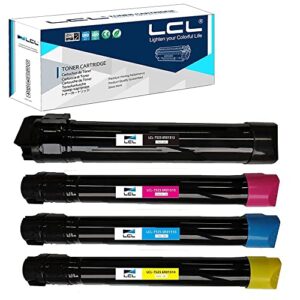 lcl compatible toner cartridge replacement for xerox workcentre 7525 7835 7845 7530 7535 7545 7556 7830 7845 7855 6r01513 006r01513 006r01516 006r01515 006r01514 (4-pack black cyan magenta yellow)