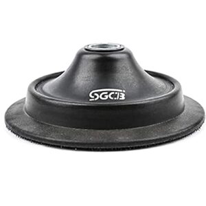 sgcb 5 inch black backing plate for rotary polisher hook & loop 5/8” thread pu soft backing pad rotary polisher for sanding polishing buffing