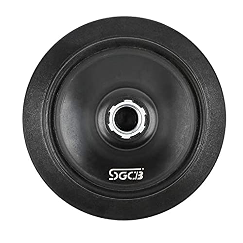 SGCB 5 Inch Black Backing Plate for Rotary Polisher Hook & Loop 5/8” Thread PU Soft Backing Pad Rotary Polisher for Sanding Polishing Buffing