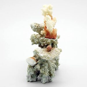 Emlymoly Aquarium Resin Ornament, Theme Decoration Fish Tank Aquarium Landscape (Coral Reef-A)