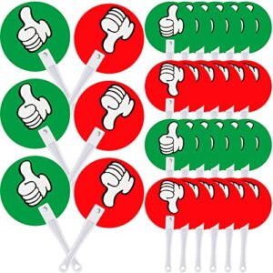 30 pack thumbs up thumbs down classroom voting paddles handy teacher classroom event supplies plastic thumbs up sign green red yes or no paddles true false paddles for school student