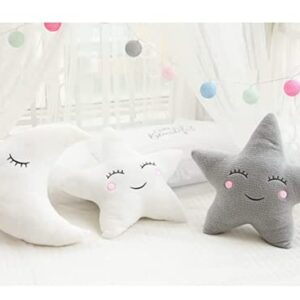 Uewidiod Star Pillow Moon Cloud freshroom Decoration Home Cushion Bed Pillow (Clouds 21.5*17.7inch/55*45cm, White)