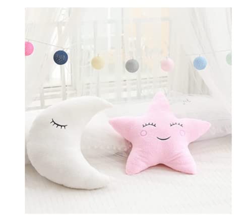 Uewidiod Star Pillow Moon Cloud freshroom Decoration Home Cushion Bed Pillow (Clouds 21.5*17.7inch/55*45cm, White)