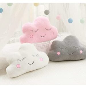 Uewidiod Star Pillow Moon Cloud freshroom Decoration Home Cushion Bed Pillow (Clouds 21.5*17.7inch/55*45cm, White)