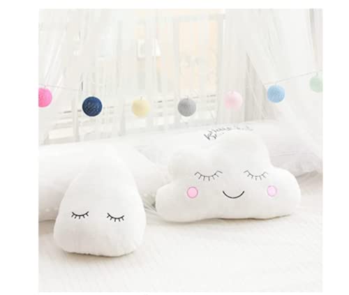 Uewidiod Star Pillow Moon Cloud freshroom Decoration Home Cushion Bed Pillow (Clouds 21.5*17.7inch/55*45cm, White)