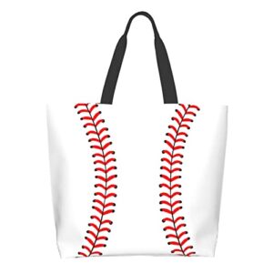 YOPIGOT Baseball Bag Handbag for Woman Shopping Bag Travel Bag Baseball Canvas Casual Bag Sports Bag for Mom Gifts