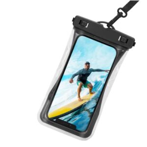 urbanx universal waterproof phone pouch cellphone dry bag case designed for apple iphone 12 pro for all other smartphones up to 7" - black