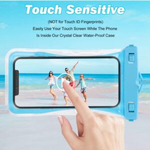 UrbanX Universal Waterproof Phone Pouch Cellphone Dry Bag Case Designed for Samsung Galaxy A71 for All Other Smartphones Up to 7" - Blue