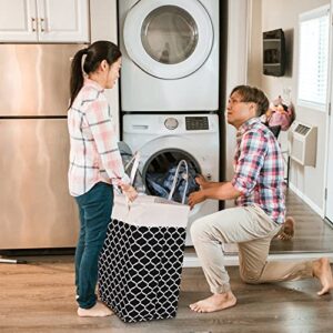 Taprion 75L Laundry Basket, Large Capacity Collapsible Dirty Cloth Hampers Foldable & Waterproof Clothes Hamper for Bedroom, Living Room, Laundry Room